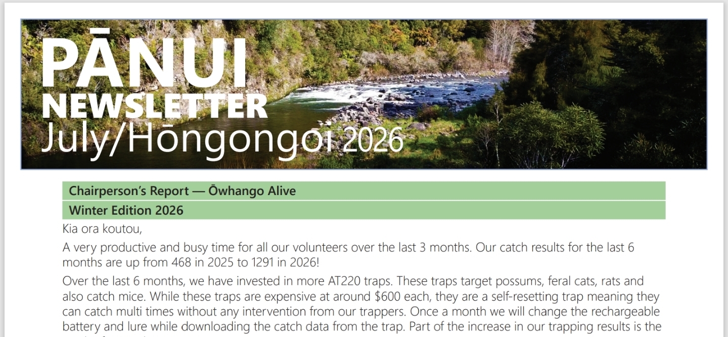 Ōwhango Alive Winter Update 2026